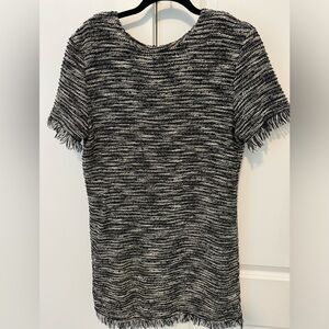 Black and White Sweater Shift Dress